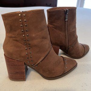 Report Studded Vegan Leather Boots, size 6